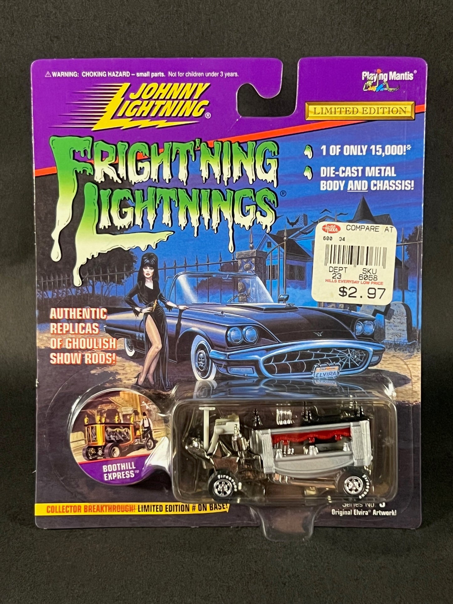 Johnny Lightning 1996 Fright'ning Lightnings Series 3 Boothill Express, Silver