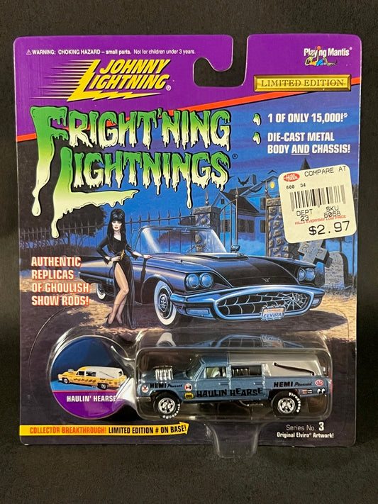 Johnny Lightning 1996 Fright'ning Lightnings Series 3 Haulin' Hearse, Blue