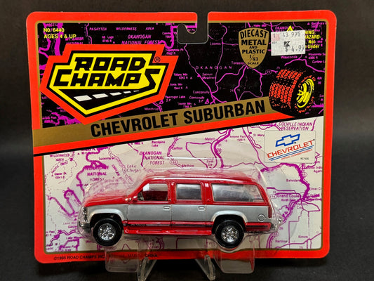 1995 Road Champs Chevrolet Suburban Series Chevy Suburban 1500, Red and Silver