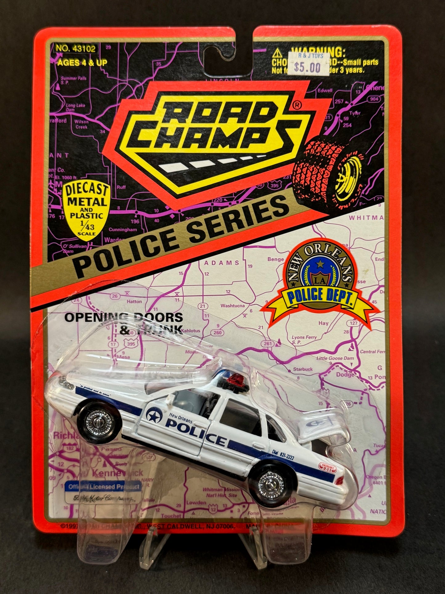1997 Road Champs Police Car Series New Orleans Police Department, White