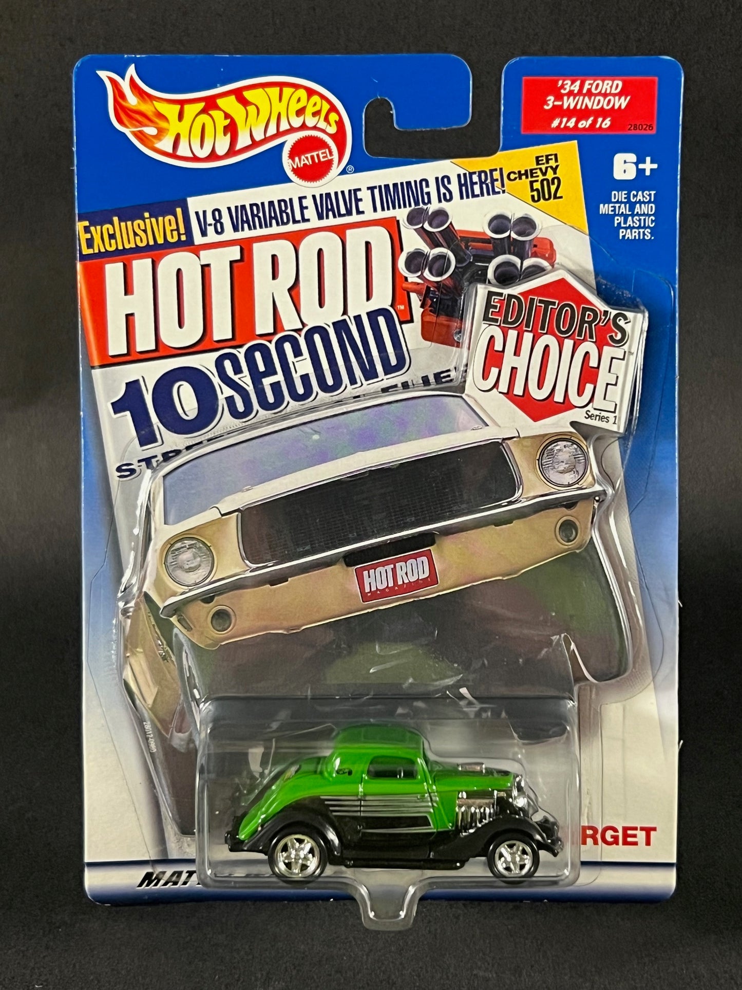 Hot Wheels 2000 Editor's Choice Series 1 #14 '34 Ford 3-Window, Green