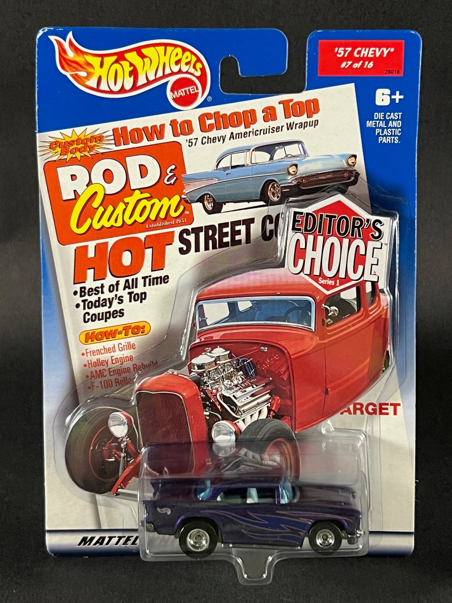 2000 Hot Wheels Editor's Choice Series 1 #7 '57 Chevy, Purple