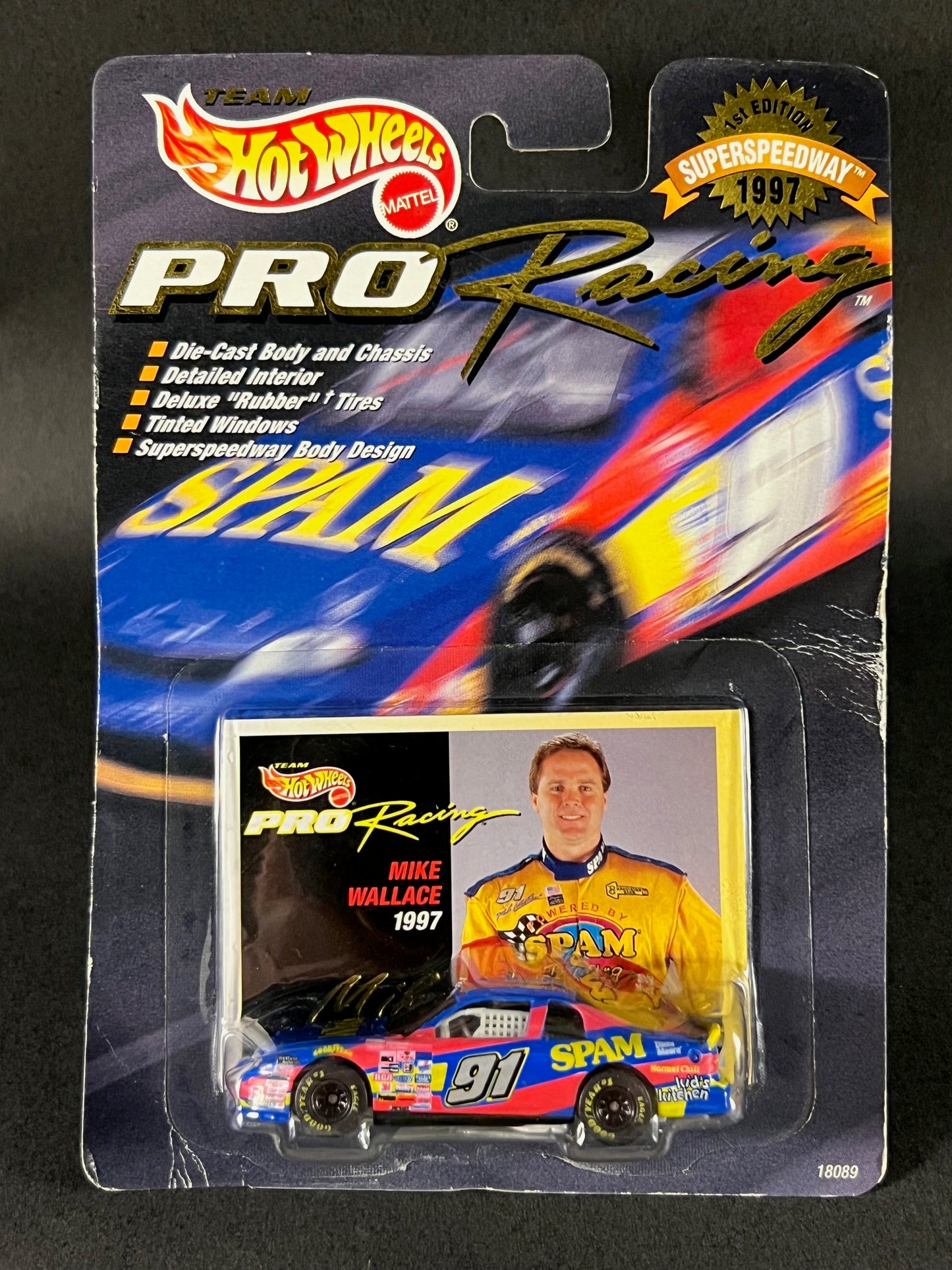 Team Hot Wheels Pro Racing 1st Edition 1997 Super Speedway Mike Wallace