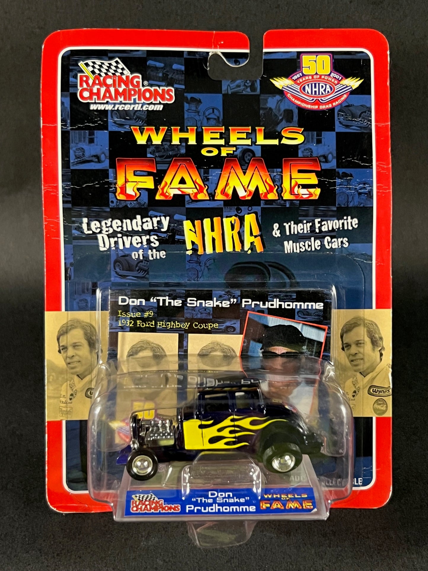 Racing Champions 2001 NHRA Wheels of Fame #9 1932 Ford Hiboy Coupe, Blue