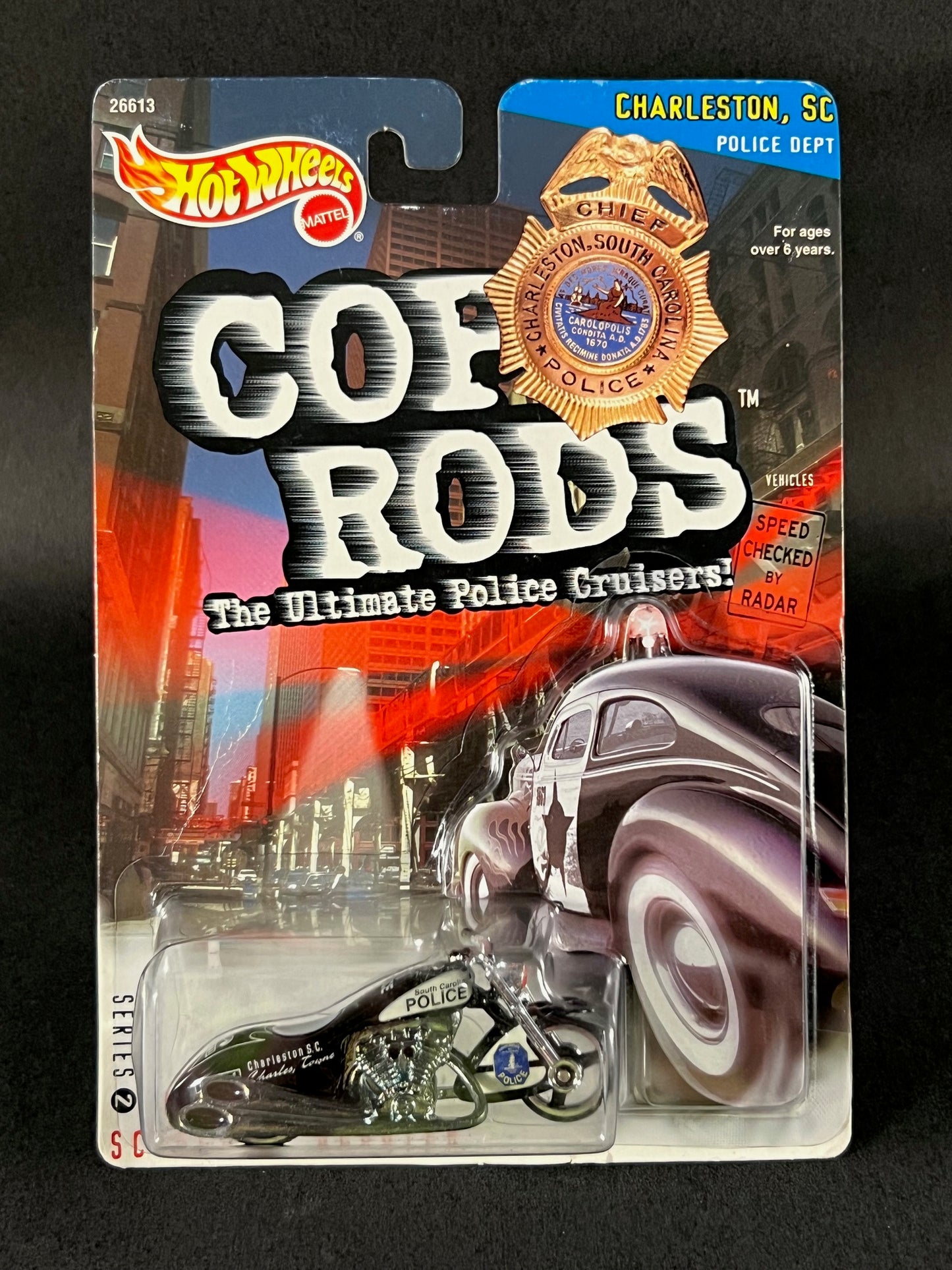 Hot Wheels 2000 Cop Rods Series 2 Charleston, SC Police Scorchin' Scooter