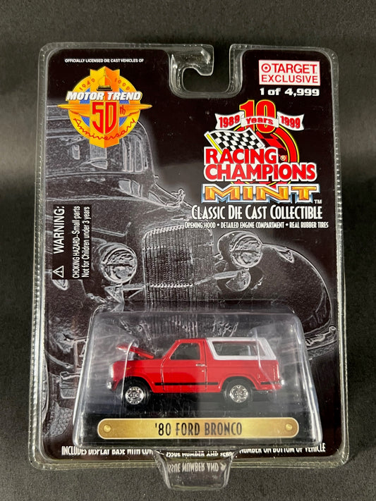 Racing Champions MINT Issue #6T '80 Ford Bronco, Red