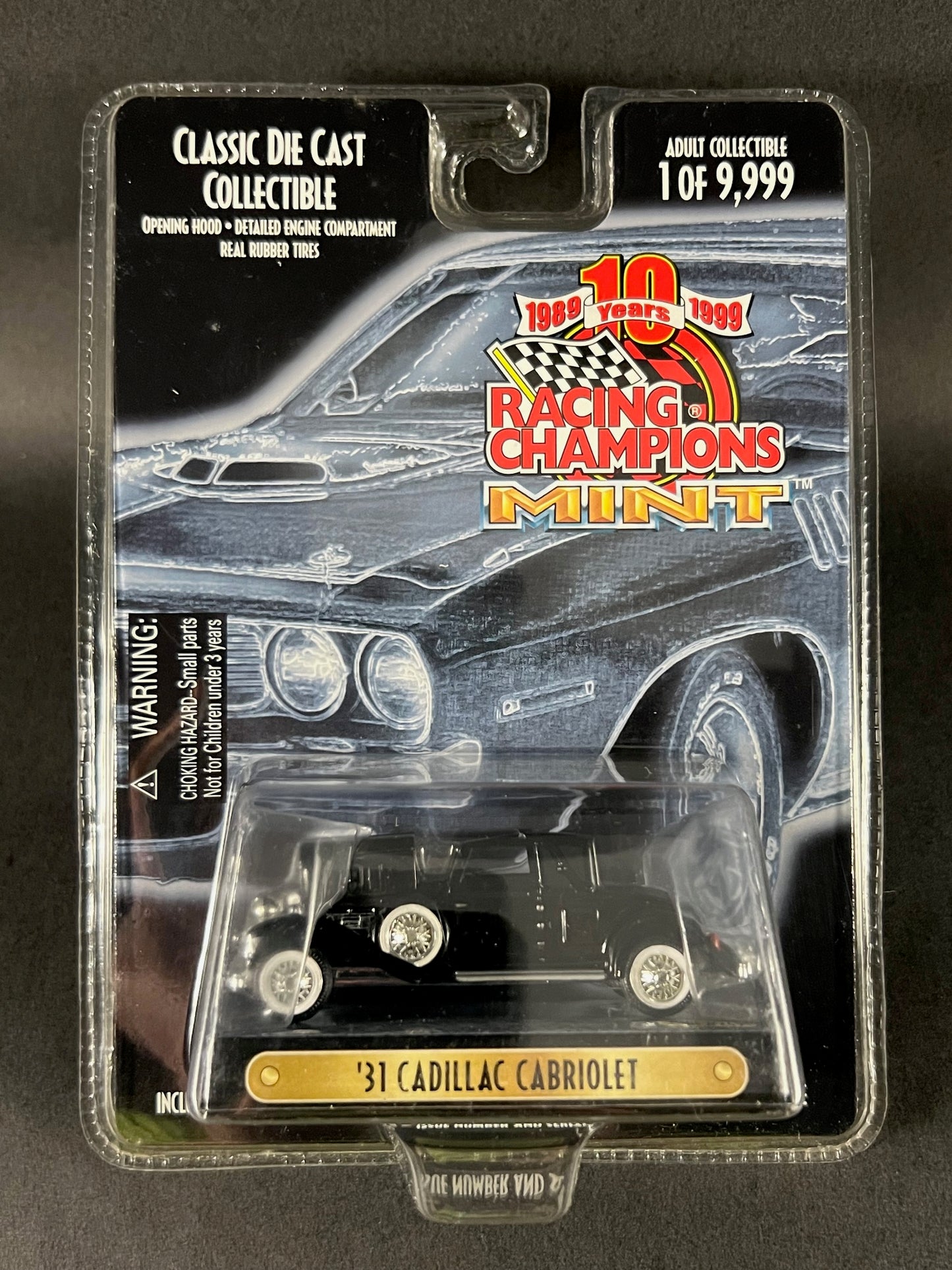 Racing Champions 1999 MINT 10 Year Issue #249 '31 Cadillac Cabriolet, Black