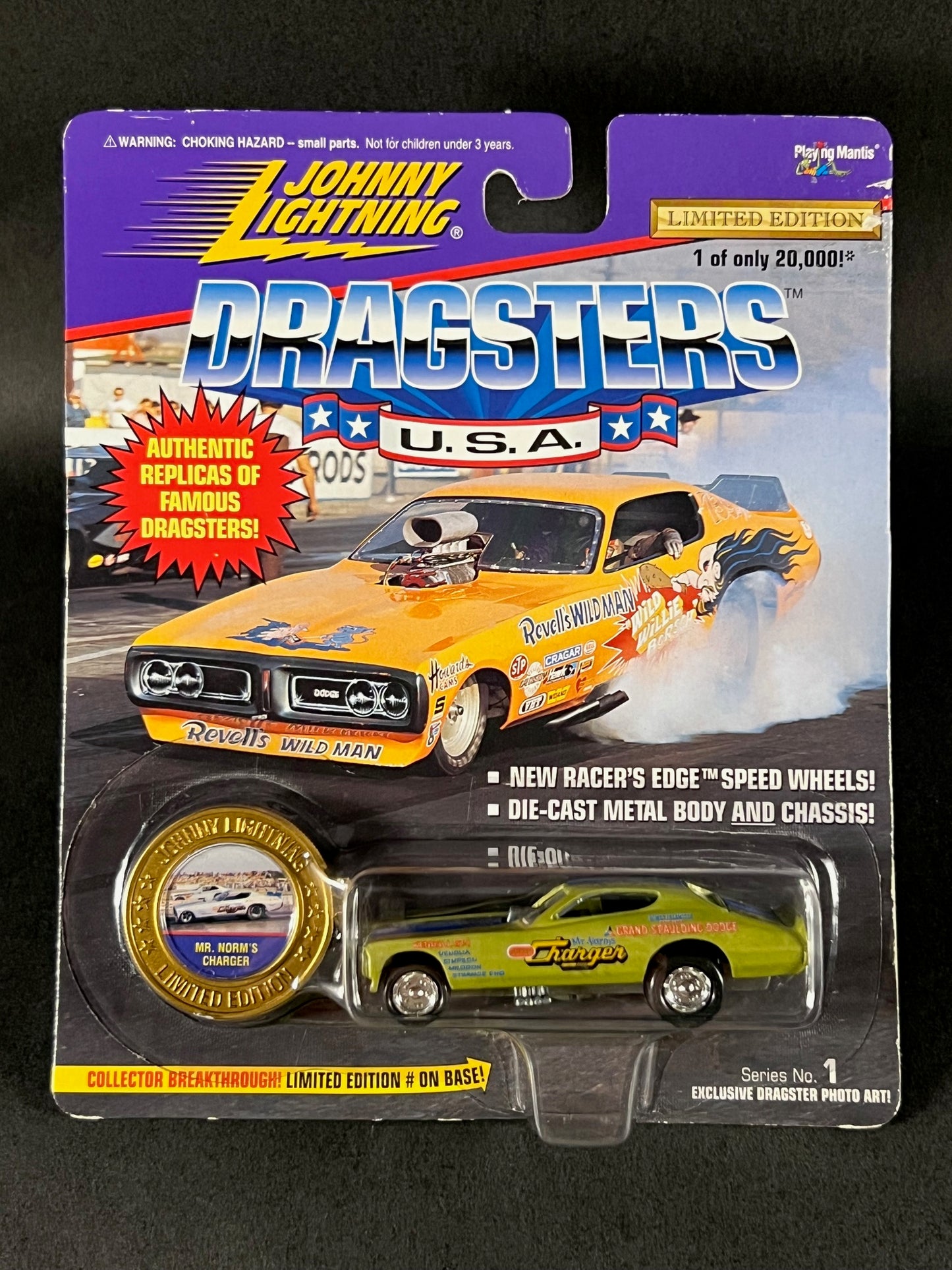 Johnny Lightning 1995 Dragsters USA Series 1 Mr. Norm's Charger, Green