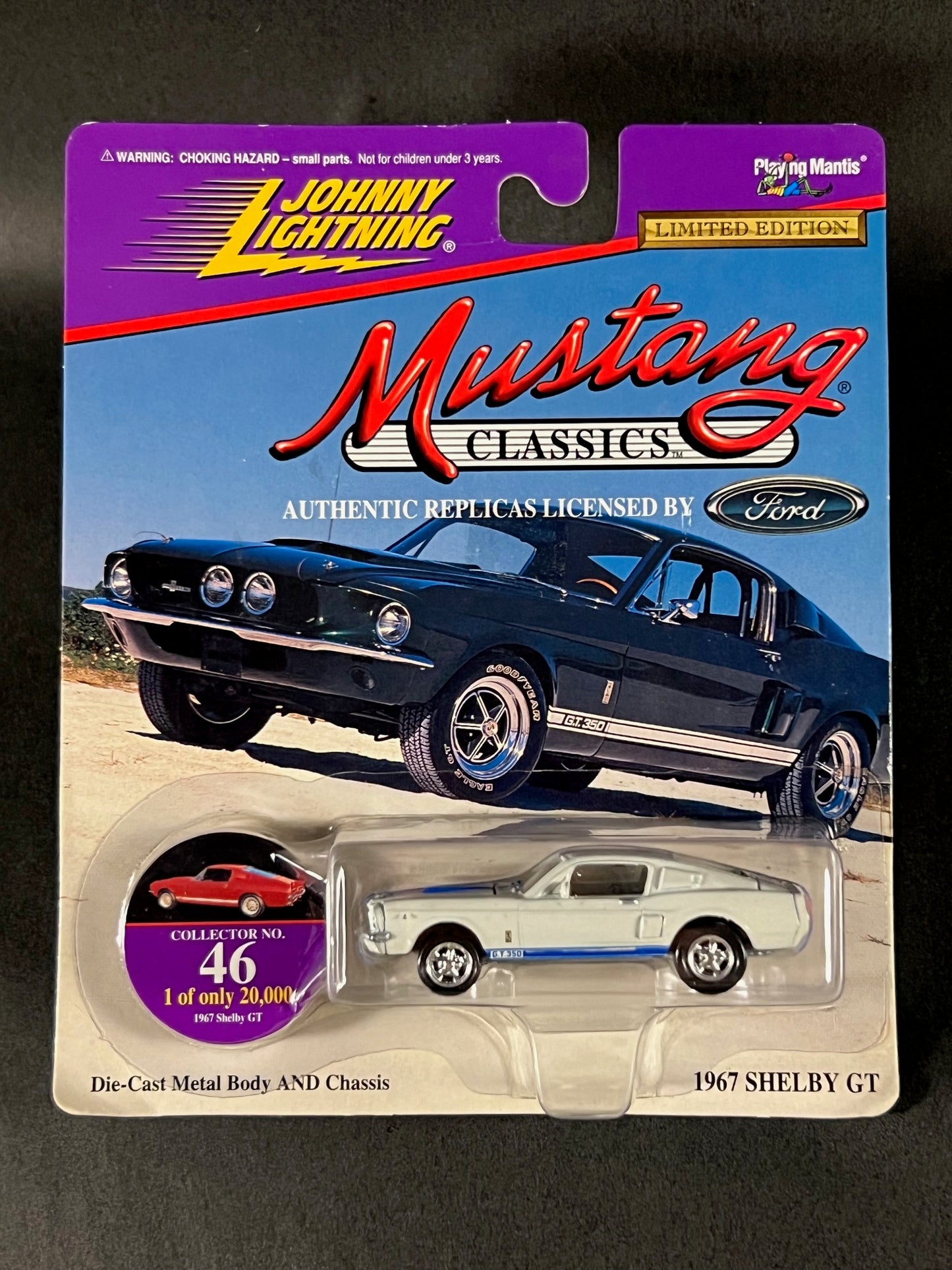 Johnny Lightning 1997 Mustang Classics #46 1967 Shelby GT, White