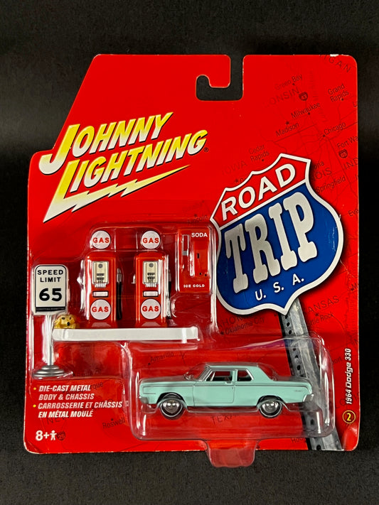 Johnny Lightning 2006 Road Trip USA #2 1964 Dodge 330, Light Blue