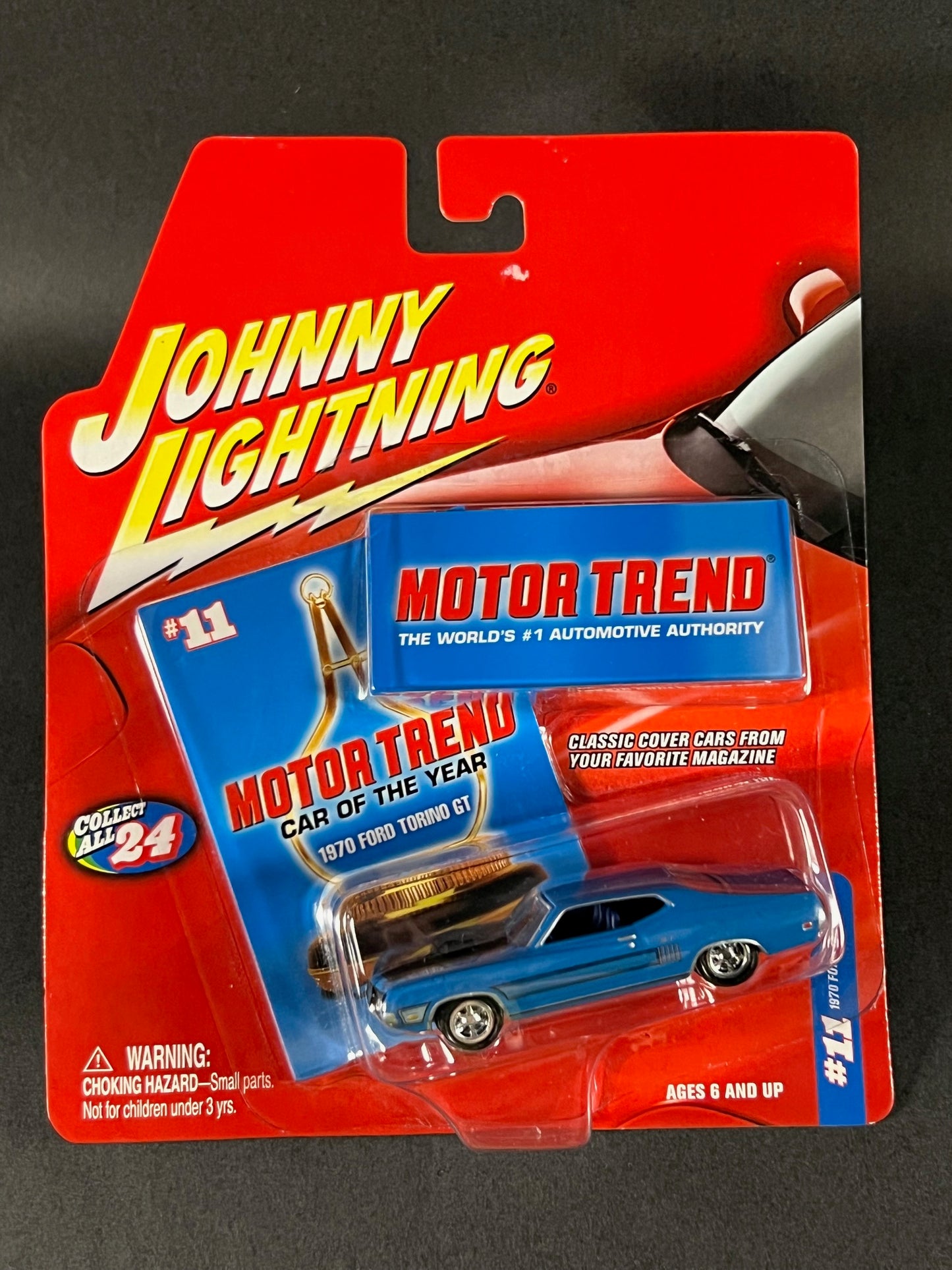 Johnny Lightning 2003 Motor Trend #11 1970 Ford Torino GT, Blue