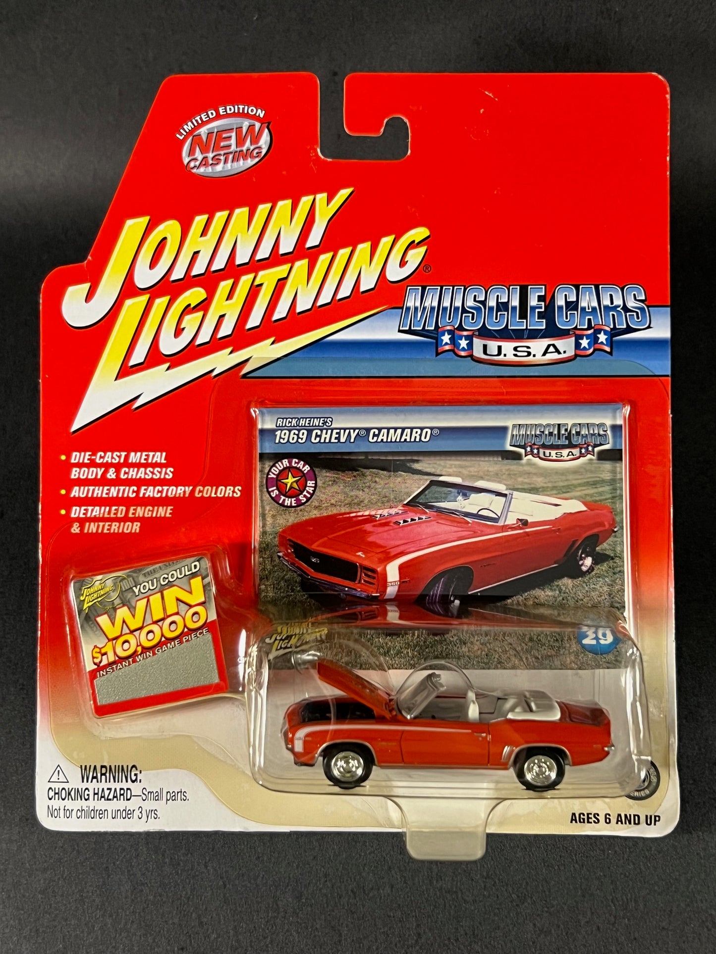 2004 Johnny Lightning Muscle Cars USA #29 1969 Chevy Camaro, Red