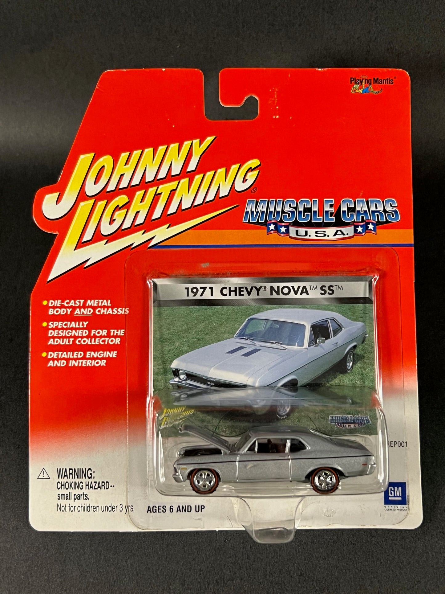 Johnny Lightning 2000 Muscle Cars USA 1971 Chevy Nova SS, Silver