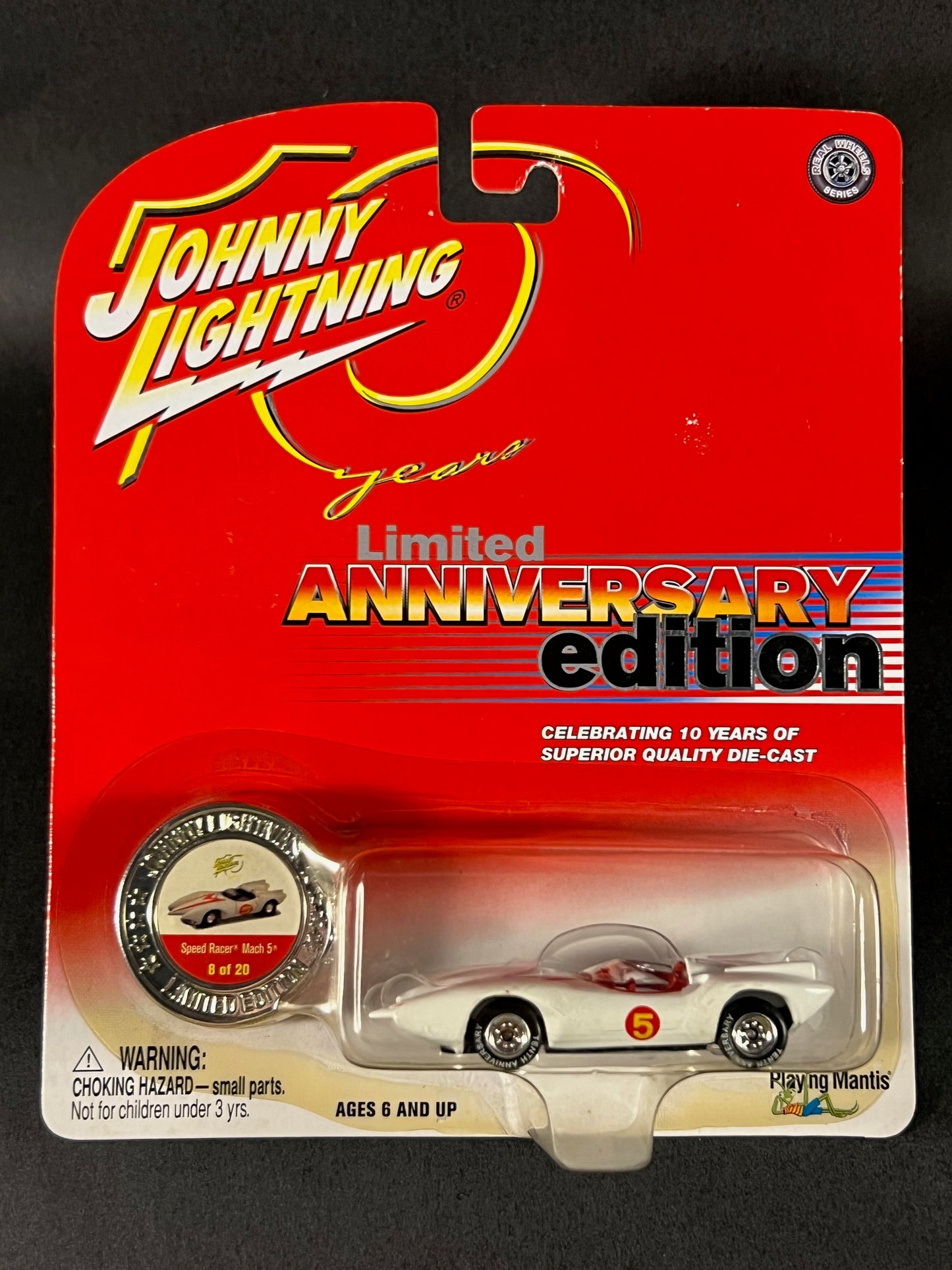 Johnny Lightning 2004 10 Years Anniversary Edition 8/20 Speed Racer Mach 5, White