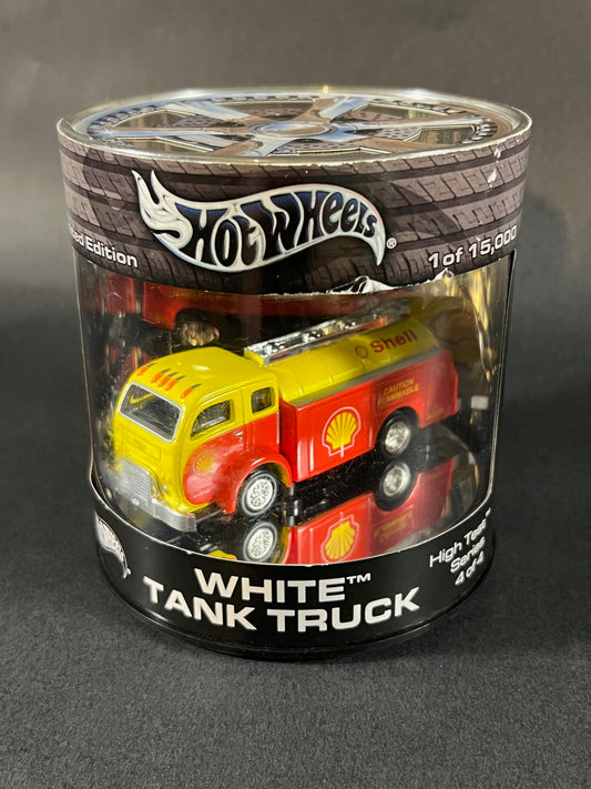 Hot Wheels 2003 Oil Can High Test Series 4/4 White Tank Truck, Shell