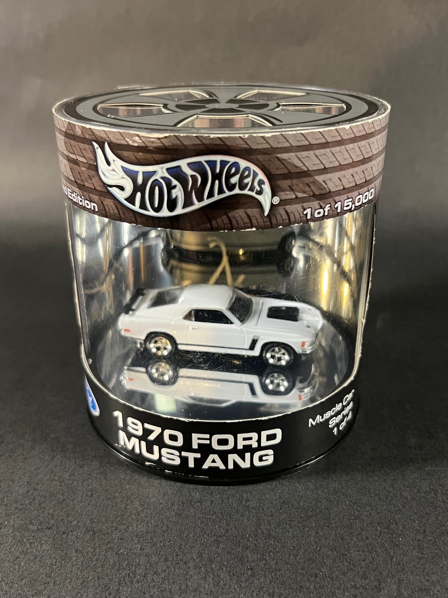 Hot Wheels 2003 Oil Can Muscle Car Series 1/4 1970 Ford Mustang, White