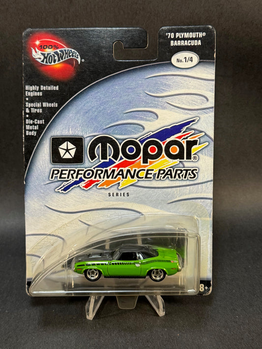 2002 Hot Wheels Mopar Performance Parts #1 '70 Plymouth Barracuda, Green and Black