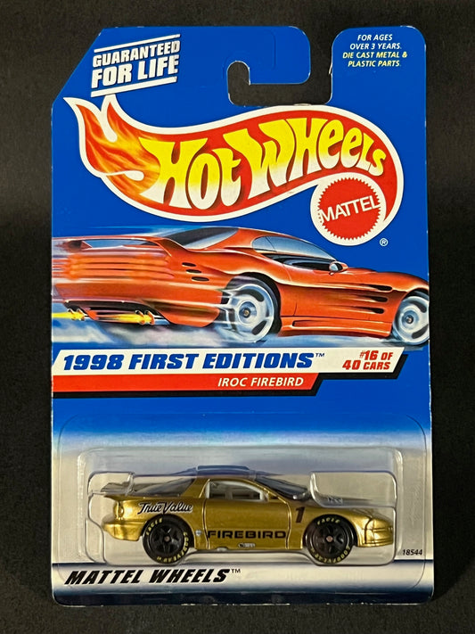 Hot Wheels #653 1998 First Editions Iroc Firebird, Gold