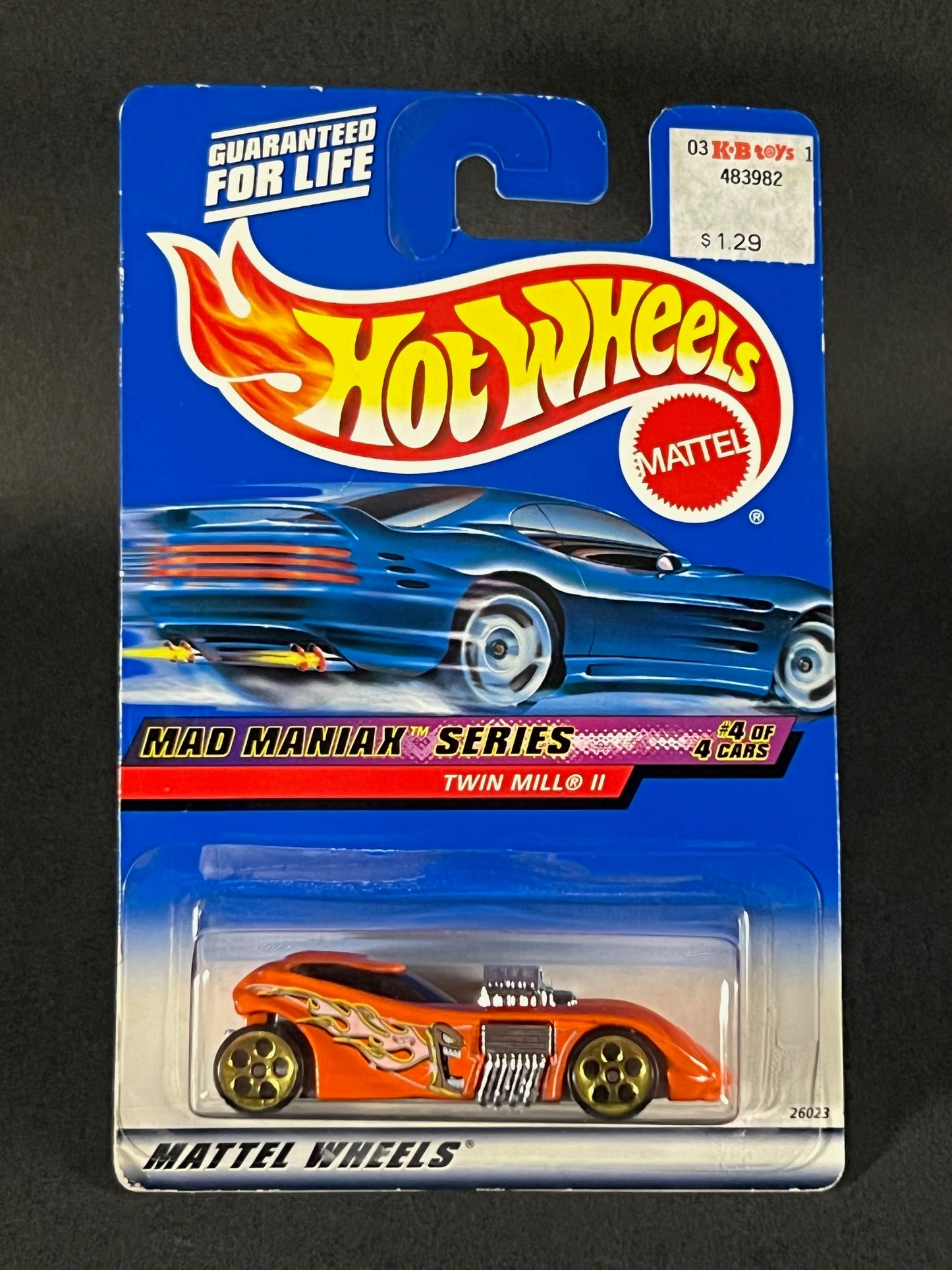 Hot Wheels 2000 Mad Maniax Series #4 Twin Mill II, Orange