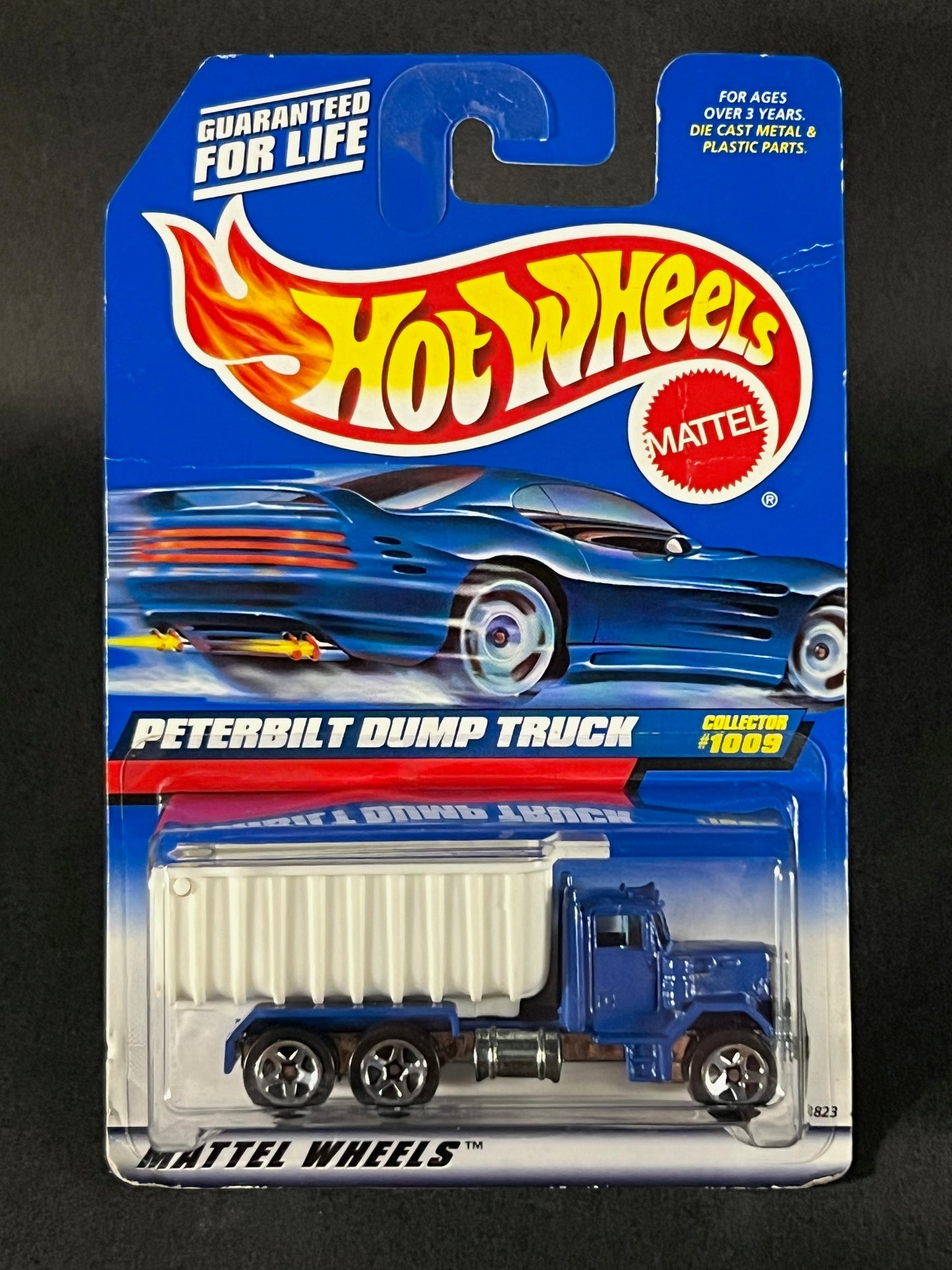 Hot Wheels 1998 #1009 Peterbilt Dump Truck, Blue