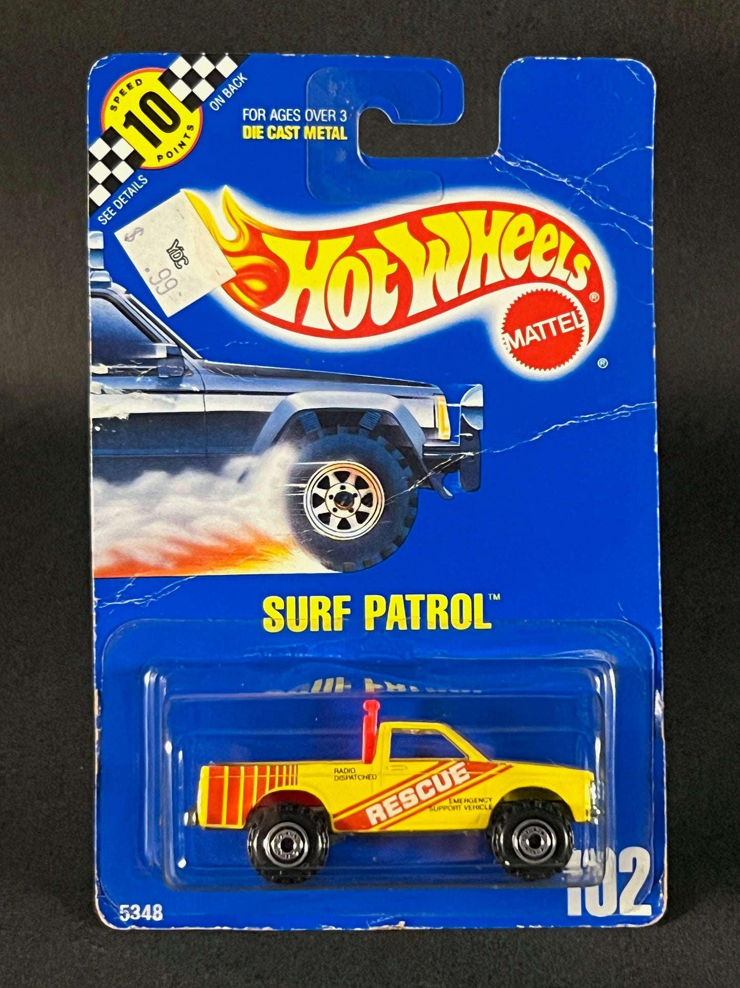 Hot Wheels 1990 #102 Surf Patrol, Yellow