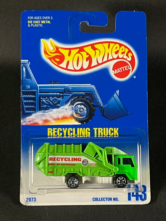 Hot Wheels 1991 #143 Recycling Truck, Green