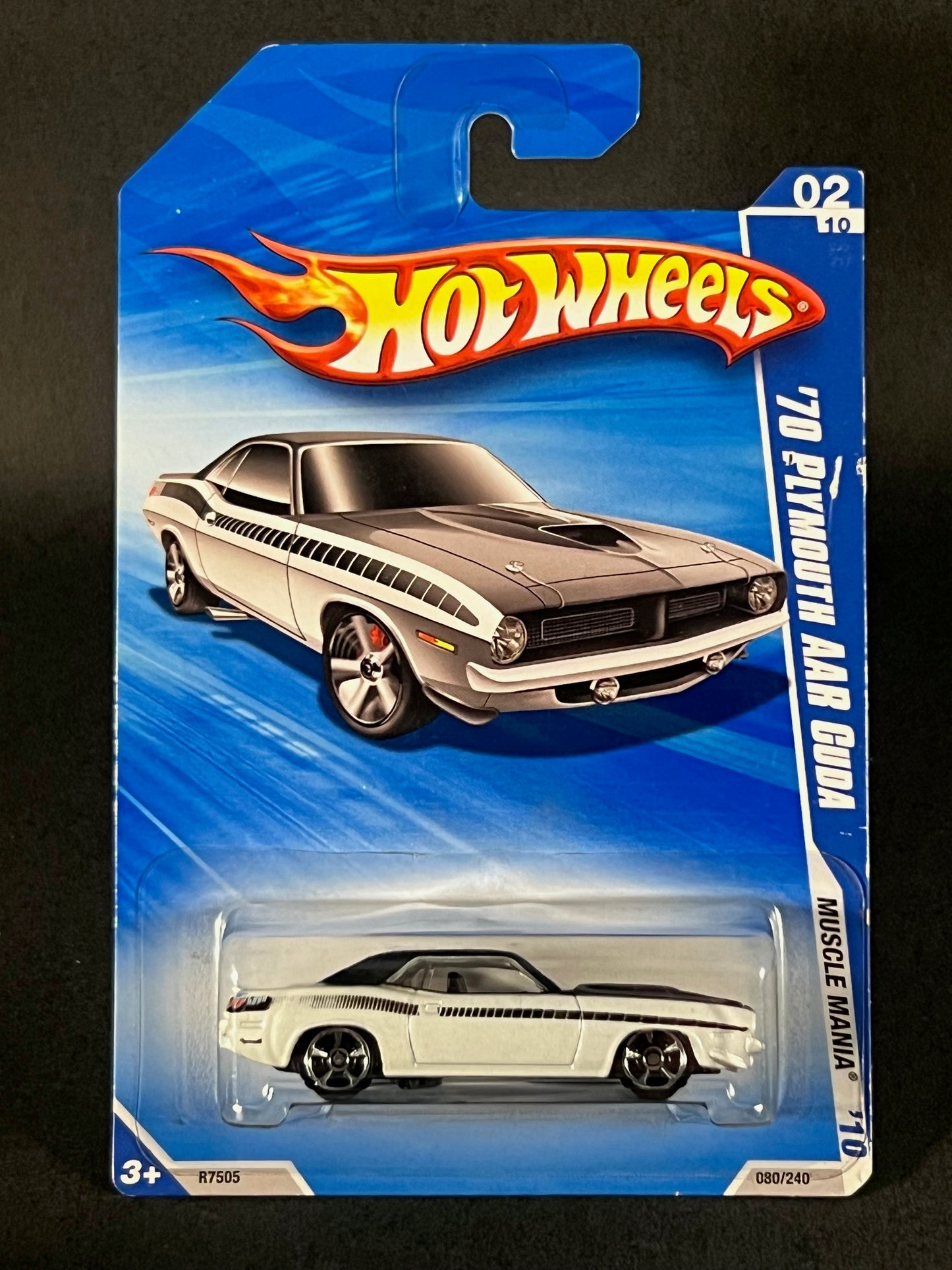 Hot Wheels 2010 Muscle Mania '10 #2 '70 Plymouth AAR Cuda, White