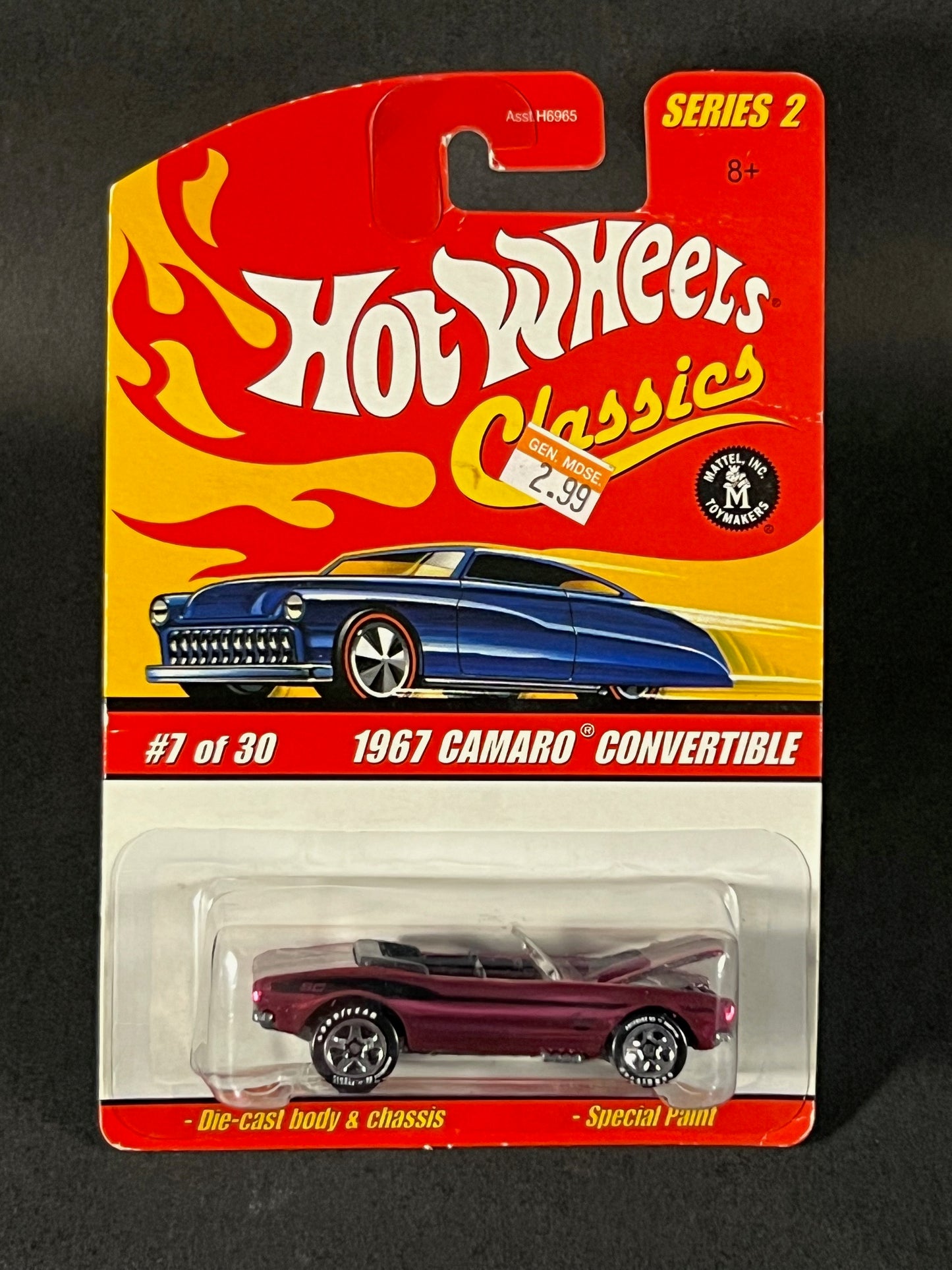 Hot Wheels 2005 Classics Series 2 #7 1967 Camaro Convertible, Steel Pink