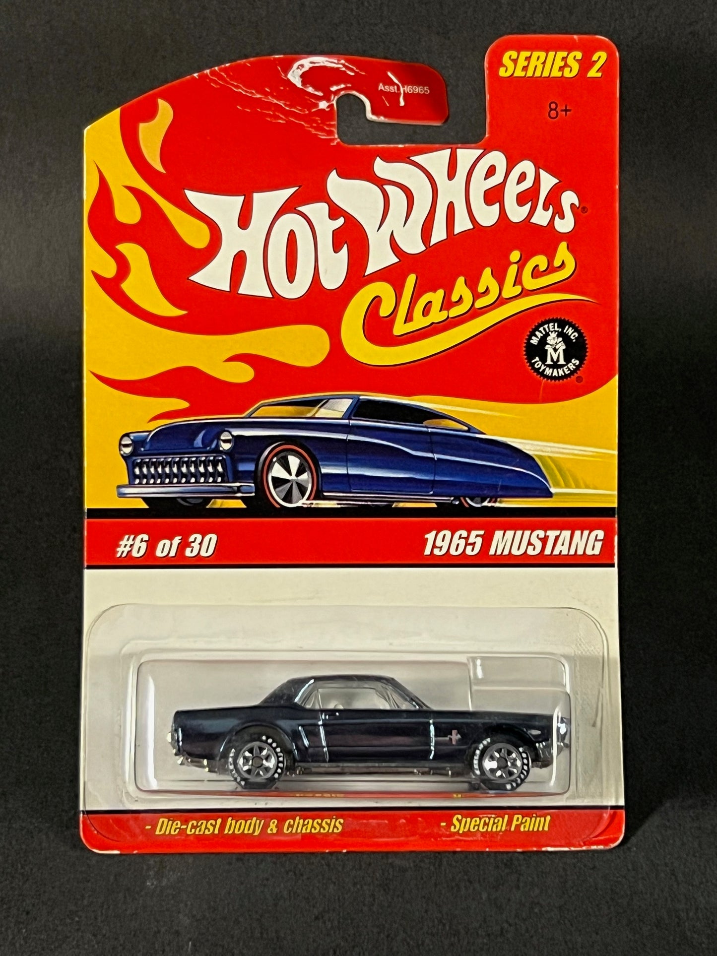 2005 Hot Wheels Classics Series 2 #6 1965 Mustang, Steel Blue