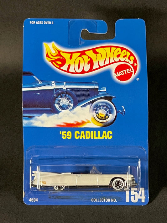 Hot Wheels 1991 #154 '59 Cadillac, White