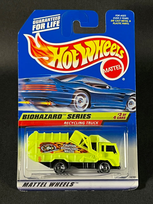 Hot Wheels 1997 Biohazard Series #3 Recycling Truck, Yellow