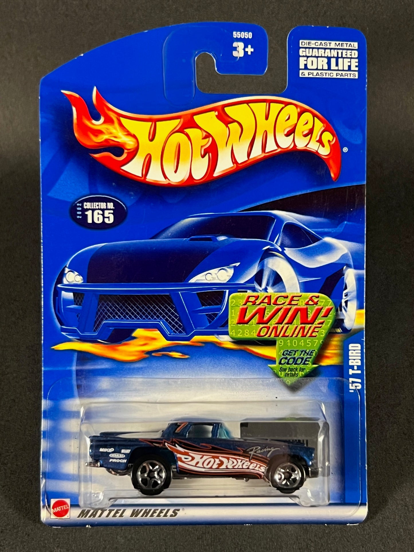 Hot Wheels 2002 #165 '57 T-Bird, Blue