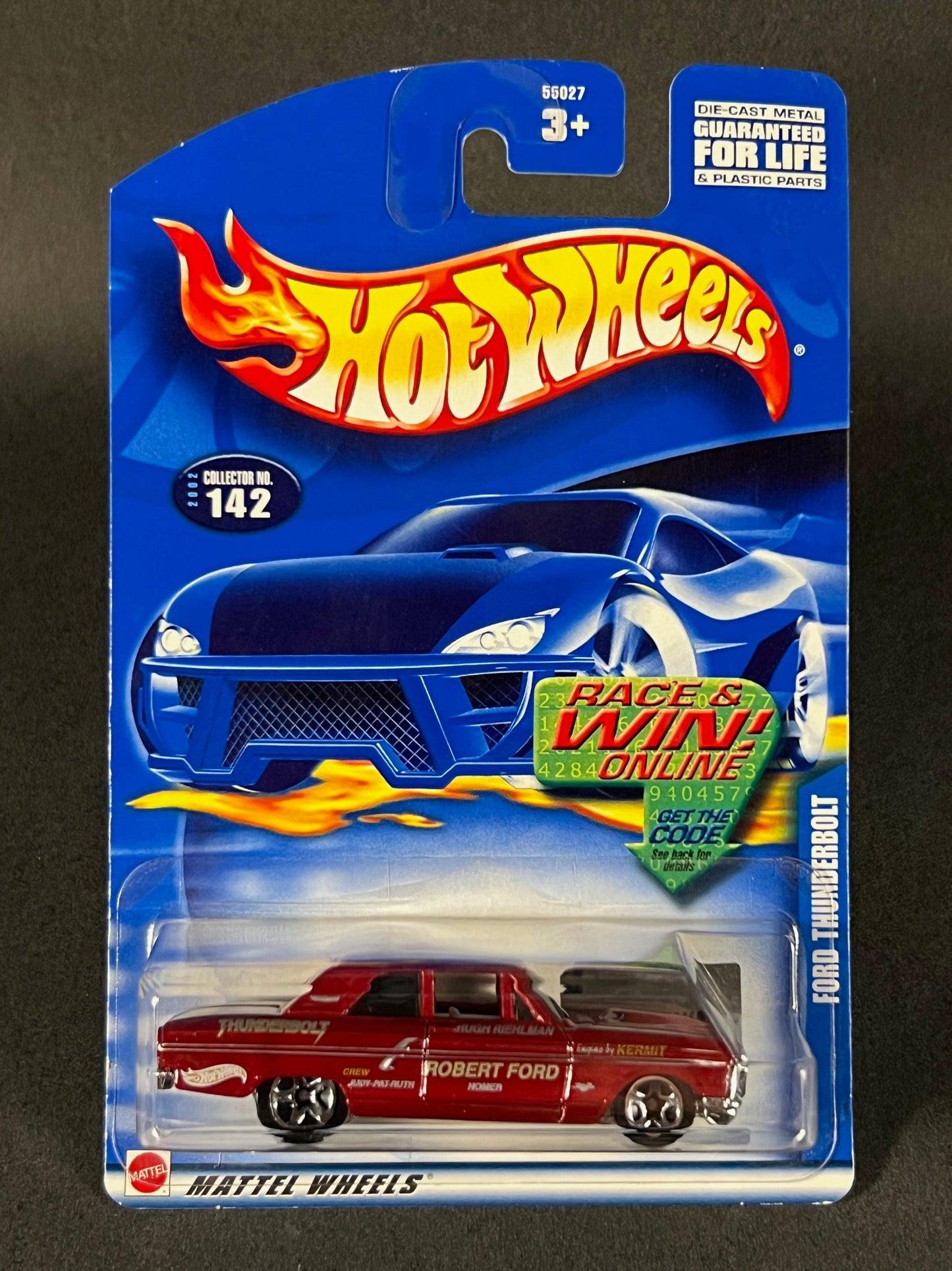 Hot Wheels 2002 #142 Ford Thunderbolt, Red