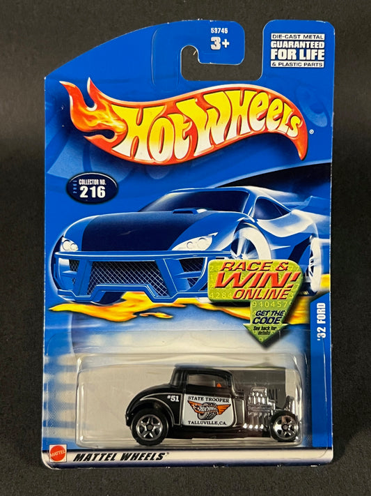 Hot Wheels 2001 #216 '32 Ford, Black