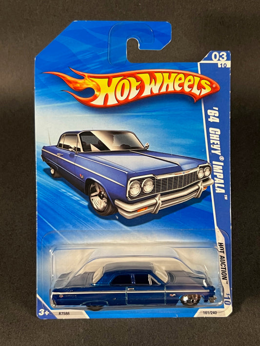 Hot Wheels 2010 Hot Auction '10 03/10 '64 Chevy Impala, Blue