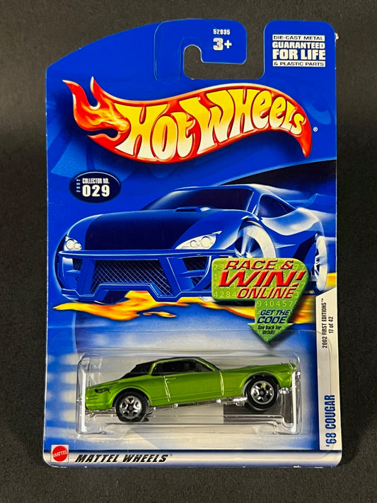 Hot Wheels #029 2002 First Editions '68 Cougar, Green