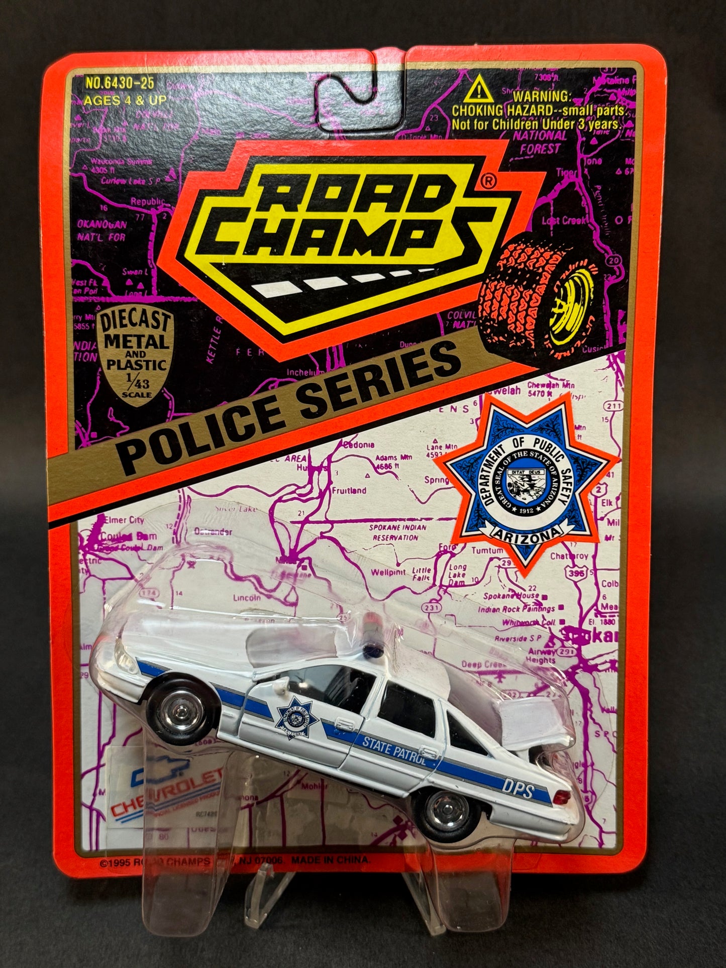 1995 Road Champs State Police Car Collector's Series Arizona DPS State Patrol, White