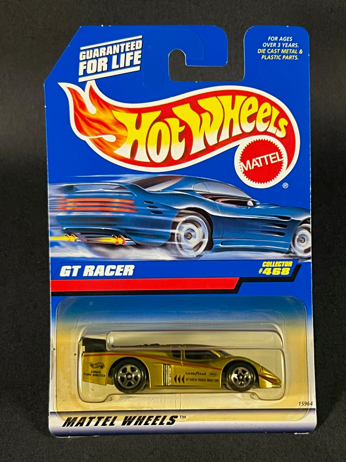 Hot Wheels 1997 #468 GT Racer, Gold