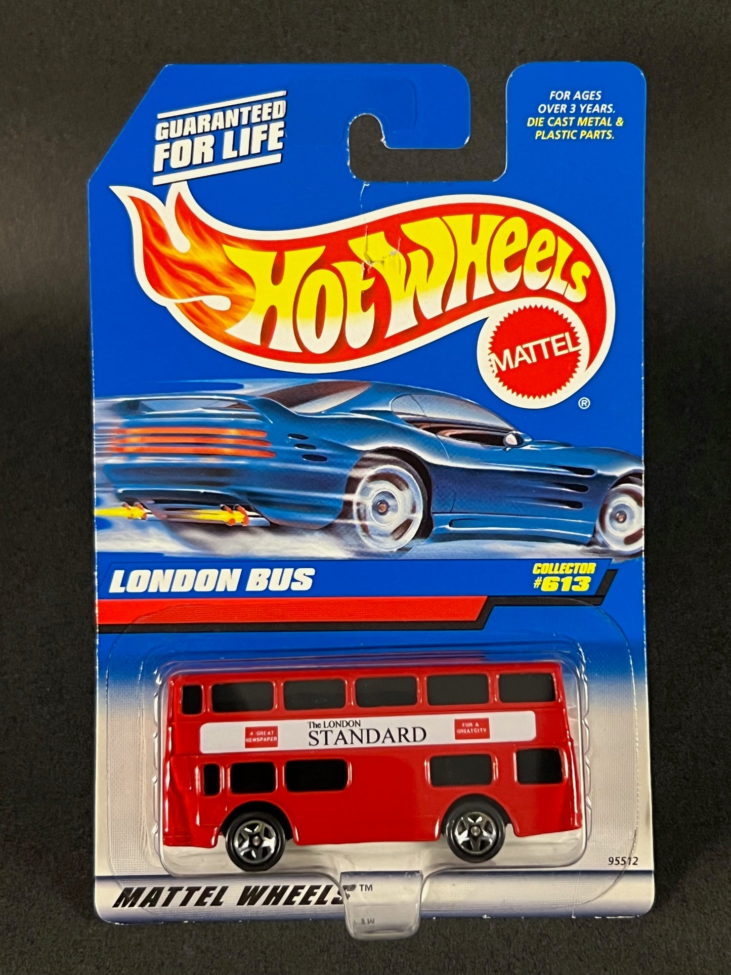 Hot Wheels 1997 #613 London Bus, Red