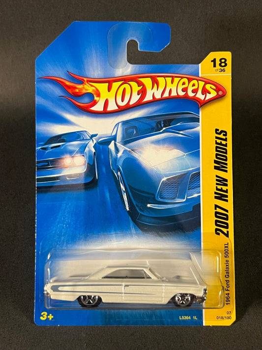 Hot Wheels #018 2007 New Models 1964 Ford Galaxie 500XL, White