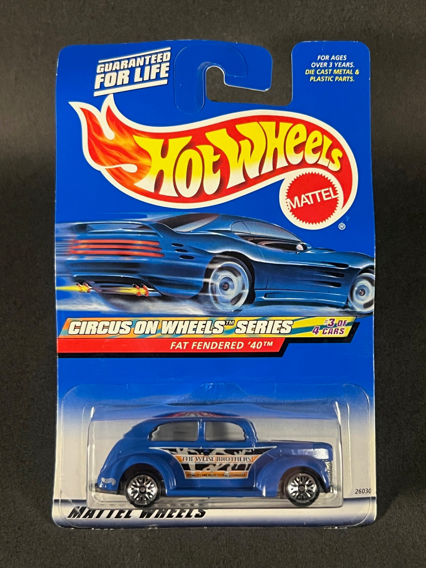 Hot Wheels 1999 Circus On Wheels #3 Fat Fendered '40, Blue