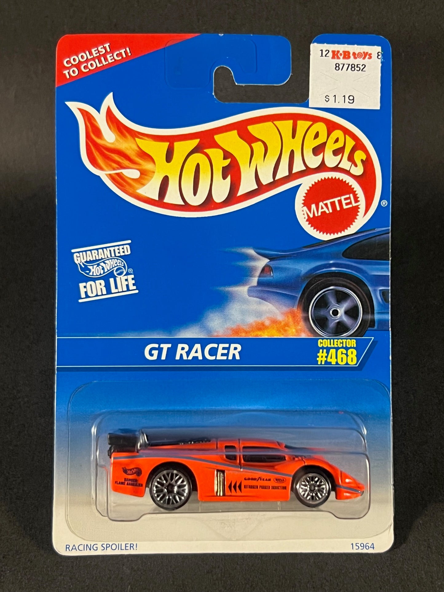 Hot Wheels 1995 #468 GT Racer, Orange