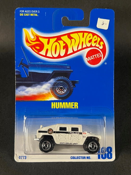 Hot Wheels 1991 #188 Police Anti-Drug Unit Hummer, White