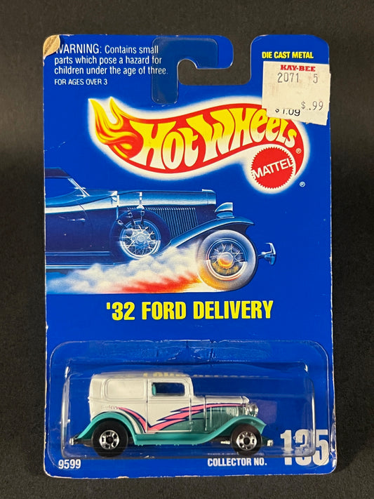 Hot Wheels 1991 #135 '32 Ford Delivery, White