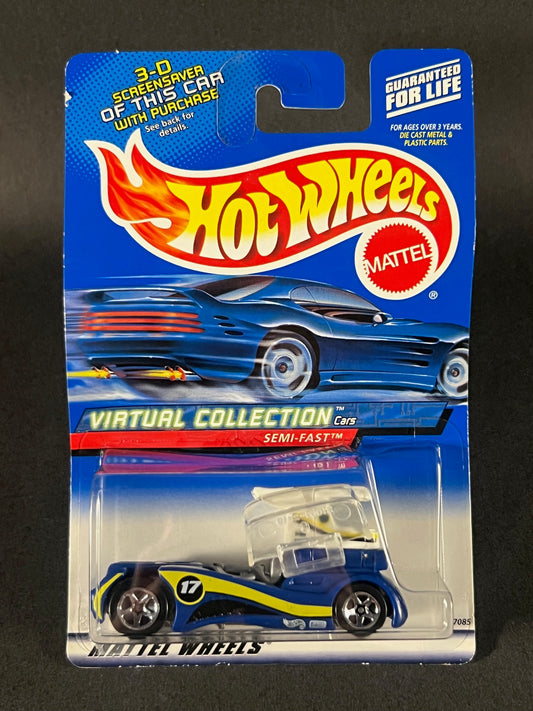 Hot Wheels 2000 #118 Virtual Collection Cars Semi-Fast, Blue