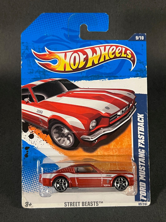 Hot Wheels 2011 Street Beasts #9 Ford Mustang Fastback, Red