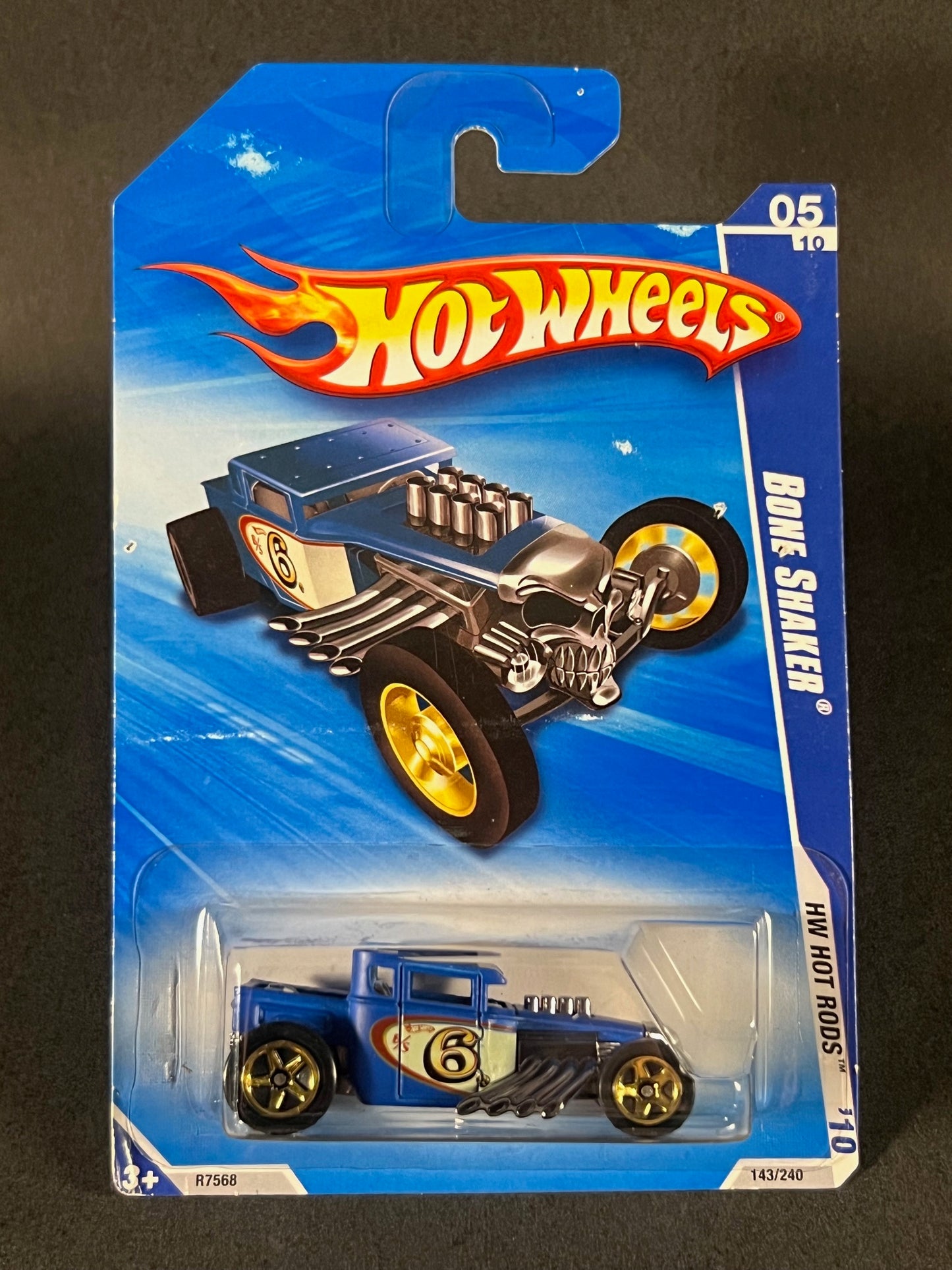 Hot Wheels 2010 HW Hot Rods '10 05/10 Bone Shaker, Blue