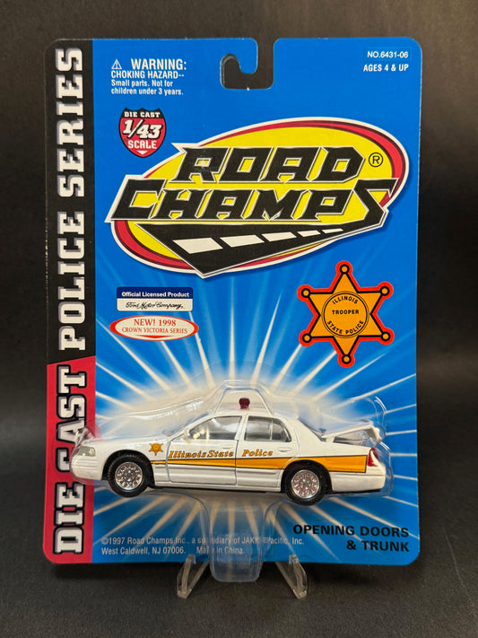 1997 Road Champs Crown Victoria Series Illinois State Police Trooper, White
