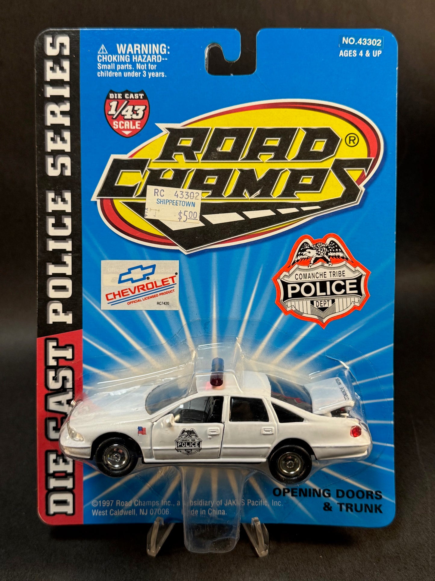 1997 Road Champs Police Series Comanche Tribe Police Department, White