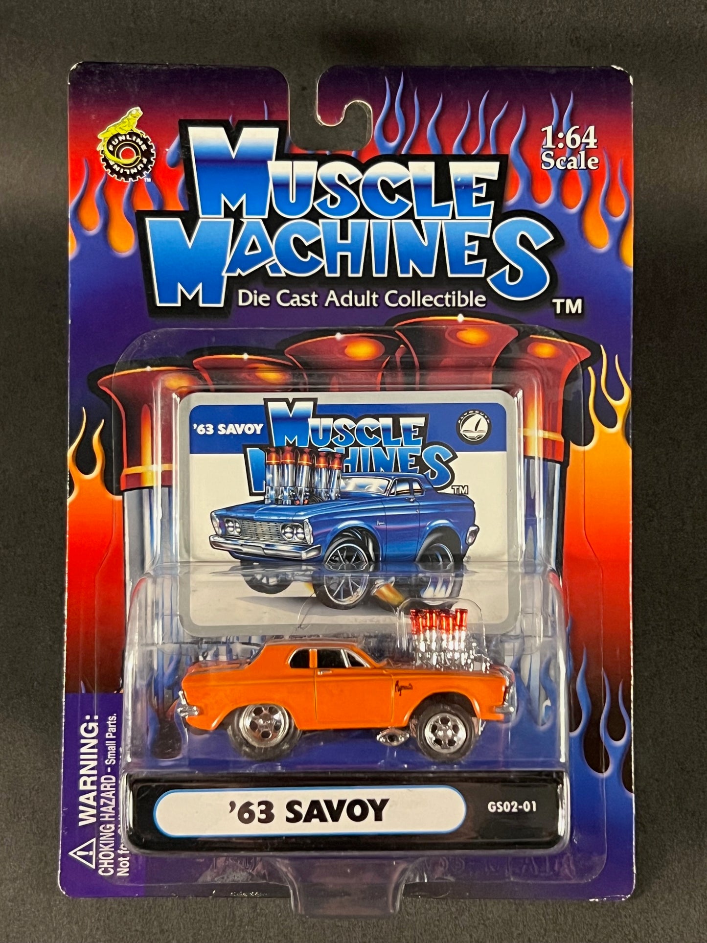 Muscle Machines 2002 GS02-01 '63 Savoy, Orange